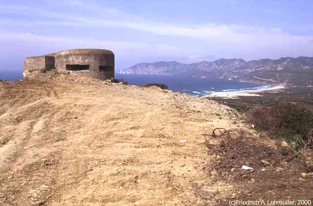 Il bunker a Porto Páglia