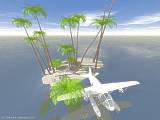 seaplane at tropical island