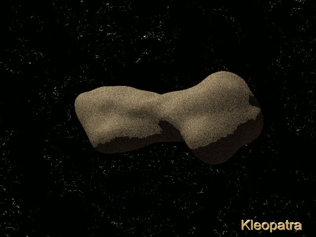 Asteroid Kleopatra, animated gif, 7.5 MB