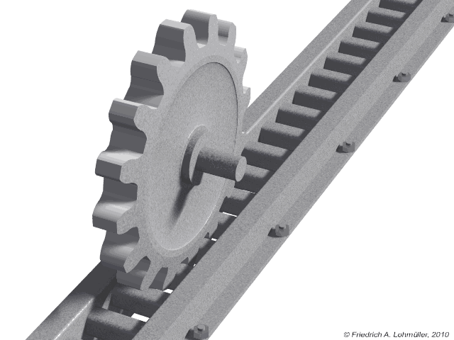 Cog Wheel Railway Rack Type Riggenbach (gif 3.2 MB)