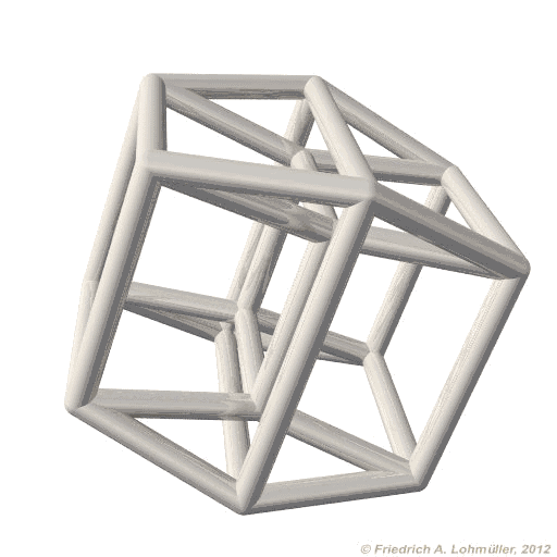 Hypercube (4), gif animation 3.3 MB